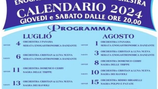Eventi – Sagre di quest’estate 2024 a Seborga