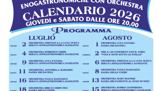 Eventi – Sagre di quest’estate 2026 a Seborga